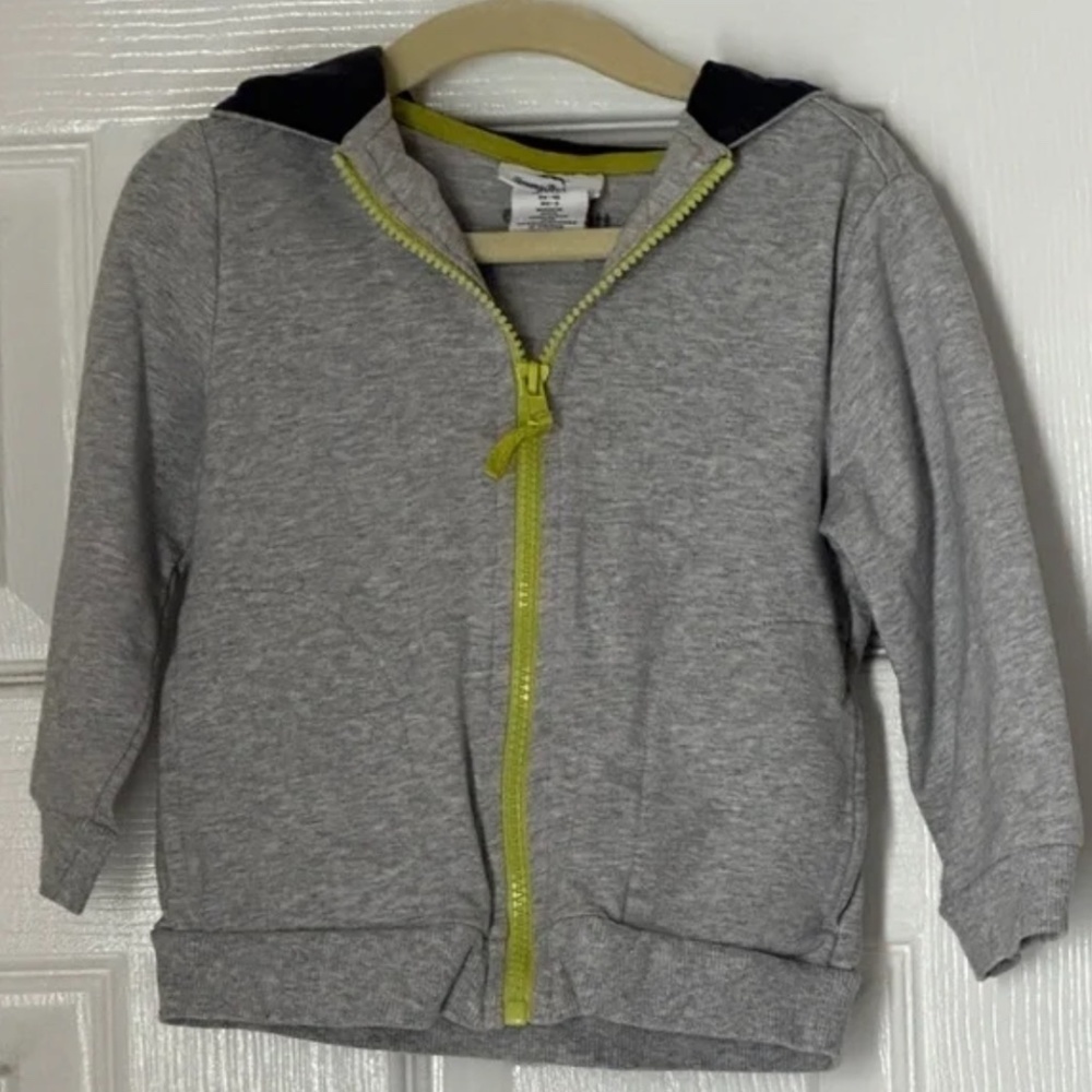 Tommy Bahama Toddler Gray Grey Zip Up Hoodie Shark Fin 2T